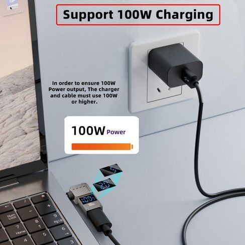 Xiwai USB-C PD 65W محول الشحن Type-C المدخلات إلى DC 5.5x2.5mm برميل جاك التوصيل الذكية LED العرض الرقمي 100W الناتج 20V 5A موصل شاحن لأجهزة الكمبيوتر المحمول in Kuwait