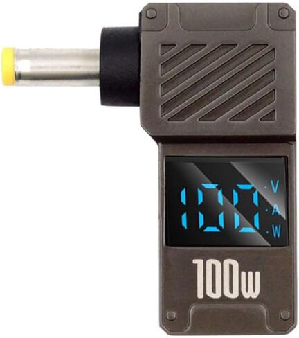 Xiwai USB-C PD 65W محول الشحن Type-C المدخلات إلى DC 5.5x2.5mm برميل جاك التوصيل الذكية LED العرض الرقمي 100W الناتج 20V 5A موصل شاحن لأجهزة الكمبيوتر المحمول in Kuwait