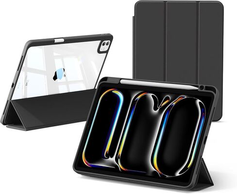 حافظة SMARTDEVIL لجهاز iPad Pro مقاس 11 بوصة (2025/2024)، وغطاء M4/M5 مع حامل أقلام رصاص، وغطاء واقٍ بحامل ثلاثي الطي فائق النحافة، وحماية ضد السقوط والصدمات، والاستيقاظ/النوم التلقائي، ودعم معرف اللمس، أزرق سماوي in Kuwait