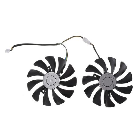 1 Pair Graphics Card Cooling Fans Replacement for Gaming Video Accessories, Plastic Material, High Performance Cooler for PC Internal Components in Saudi Arabia