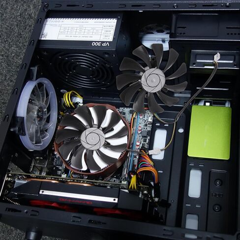 1 Pair Graphics Card Cooling Fans Replacement for Gaming Video Accessories, Plastic Material, High Performance Cooler for PC Internal Components in Saudi Arabia