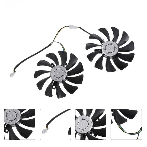 1 Pair Graphics Card Cooling Fans Replacement for Gaming Video Accessories, Plastic Material, High Performance Cooler for PC Internal Components in Saudi Arabia