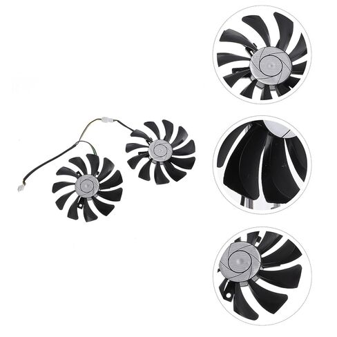 1 Pair Graphics Card Cooling Fans Replacement for Gaming Video Accessories, Plastic Material, High Performance Cooler for PC Internal Components in Saudi Arabia