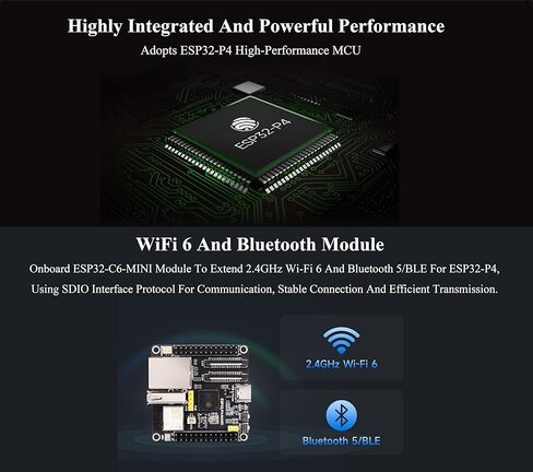 لوحة تطوير ESP32-P4-NANO، تستخدم شريحة ESP32-P4 مع معالجات RISC-V ثنائية النواة وأحادية النواة، واجهات الإنسان والآلة: MIPI-CSI، MIPI-DSI، USB، ETH، إلخ. تأتي مع مكبر صوت in Saudi Arabia