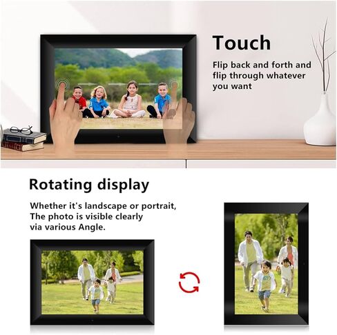 إطار صور رقمي 10.1 بوصة P100 WiFi إطار صورة رقمي 16 جيجابايت تحكم إلكتروني ذكي في إطار الصورة إرسال صور دفع فيديو 800 × 1280 IPS LCD لوحة مشغلات فيديو ومسجلات in Saudi Arabia