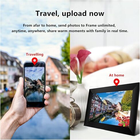 إطار صور رقمي 10.1 بوصة P100 WiFi إطار صورة رقمي 16 جيجابايت تحكم إلكتروني ذكي في إطار الصورة إرسال صور دفع فيديو 800 × 1280 IPS LCD لوحة مشغلات فيديو ومسجلات in Saudi Arabia