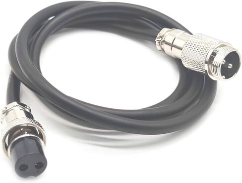 6.56 قدم GX16 8 دبوس ذكر إلى أنثى كابل، GX16 8 دبابيس أنثى إلى ذكر رأس الطيران سلك موصل كهربائي لوحة جبل محول معدني دائري للسفن 5A 125V 22AWG (2 متر) in Kuwait