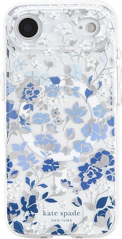 kate spade new york iPhone Air Case - Compatible with MagSafe - Designer Phone Case - Flowerbed Blue Gems in Saudi Arabia