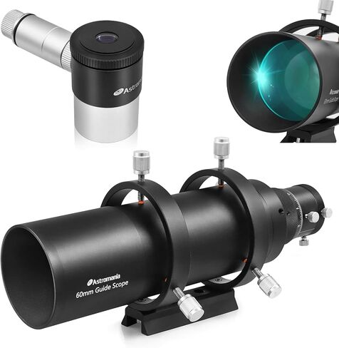 Astromania 12.5mm Illuminated Reticle Plossl Telescope Eyepiece - Bundle with - 60mm Compact Deluxe Finder & Guidescope Kit in Saudi Arabia