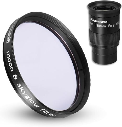 عدسة Astromania مقاس 2 بوصة فائقة الاتساع بزاوية 80 درجة F30mm - حزمة مع - مرشح Moon/Skyglow مقاس 2 بوصة in Kuwait