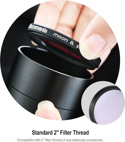 عدسة Astromania مقاس 2 بوصة فائقة الاتساع بزاوية 80 درجة F30mm - حزمة مع - مرشح Moon/Skyglow مقاس 2 بوصة in Kuwait