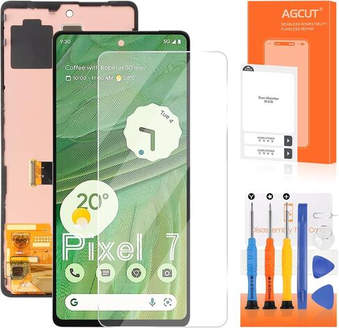 بديل شاشة OLED لـ Google Pixel 7 لشاشة Pixel 7 LCD GVU6C GQML3 LCD محول رقمي شاشة تعمل باللمس جزء Repir أسود مع إطار in Kuwait