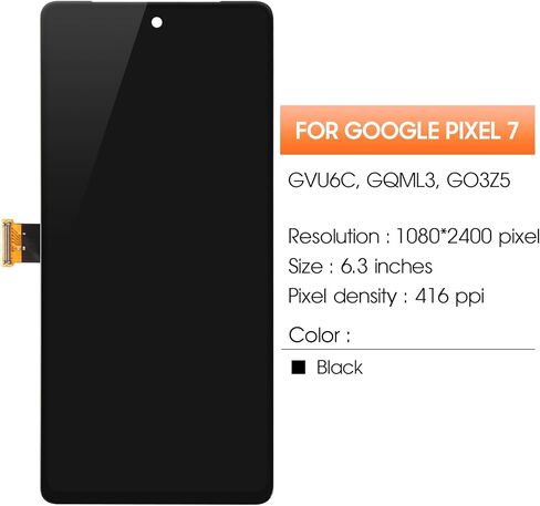 بديل شاشة OLED لـ Google Pixel 7 لشاشة Pixel 7 LCD GVU6C GQML3 LCD محول رقمي شاشة تعمل باللمس جزء Repir أسود مع إطار in Kuwait