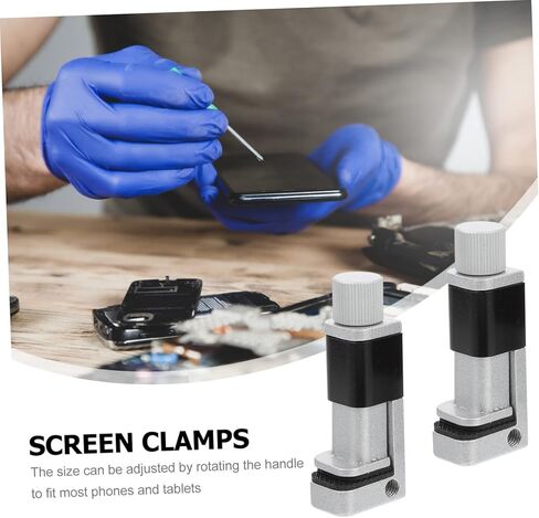 NUOBESTY 2pcs Screen Fixation Clip Phone Clip Tools for Securely Fixing Screen Durable for Phone Repair Easy to Use Non Scratch Lining in Saudi Arabia