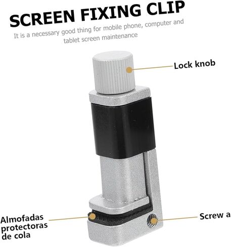 NUOBESTY 2pcs Screen Fixation Clip Phone Clip Tools for Securely Fixing Screen Durable for Phone Repair Easy to Use Non Scratch Lining in Saudi Arabia