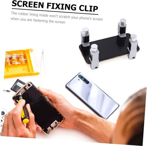 NUOBESTY 2pcs Screen Fixation Clip Phone Clip Tools for Securely Fixing Screen Durable for Phone Repair Easy to Use Non Scratch Lining in Saudi Arabia