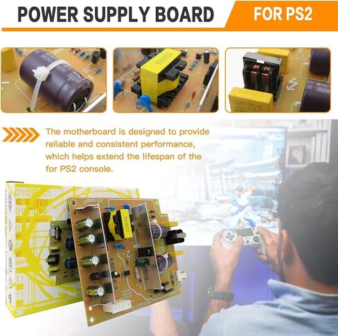 Power Supply Board Motherboard Replacement for PS2 Fat Consoles with Model Numbers Ranging from 30000 to 39000 in Saudi Arabia
