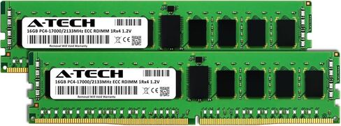 مجموعة A-Tech بسعة 32 جيجابايت (2 × 16 جيجابايت) من ذاكرة الوصول العشوائي لـ Dell PowerEdge R730، R730xd | ترقية ذاكرة الخادم المسجل DDR4 2133 ميجا هرتز PC4-17000 ECC RDIMM 1Rx4 in Kuwait