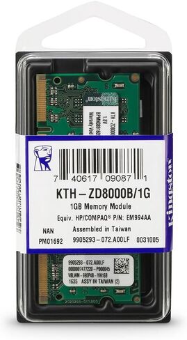وحدة ذاكرة Kingston 1 جيجا DDR2 SDRAM 1 جيجا 667 ميجا هرتز DDR2667/PC25300 NonECC DDR2 SDRAM 200pin SoDIMM KTH-ZD8000B/1G in Kuwait
