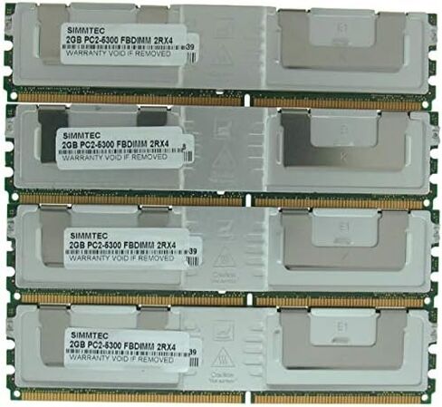 Simmtec 8GB 4x2GB 667MHz DDR2 ECC ذاكرة FB-DIMM مخزنة بالكامل لجهاز MA356LL/A Mac Pro in Kuwait