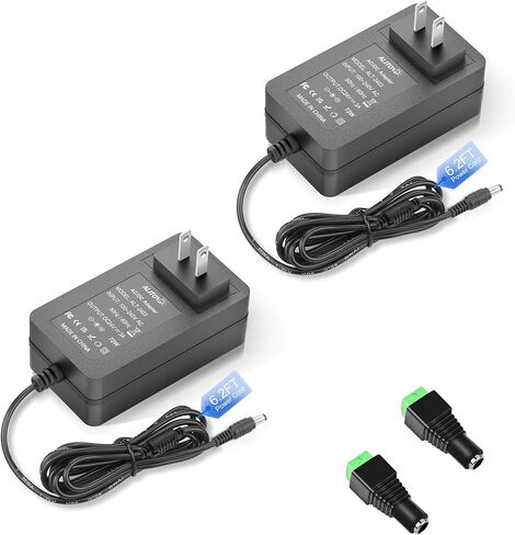 ALITOVE 24V 3A إمدادات الطاقة 72W AC محول الطاقة المحول 100-240V 50-60Hz إلى DC 24 VOLT 3 AMP محول 2A 1A مع برميل DC 5.5x2.1mm لضوء وحدة LED ، نظام كاميرا CCTV ، 6.2 قدم in Kuwait