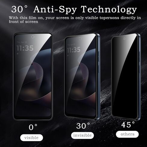 [2+2 Pack] Privacy Screen Protector for Motorola Moto G 5G 2026, Anti-Spy Shatterproof Tempered Glass with Camera Lens Tempered Glass 9H Hardness Bubble Free Anti-Glare Case Friendly in Saudi Arabia