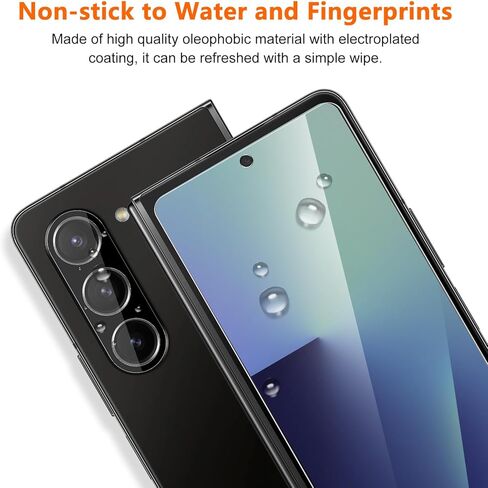 [مجموعتان من 6 قطع] واقي شاشة لهاتف Galaxy Z Fold 7، 2 طبقة داخلية من مادة TPU + 2 زجاج خارجي مقسى + 2 واقيات عدسة الكاميرا مع إطار موضعي، وضوح عالي، مضاد للكسر in Kuwait