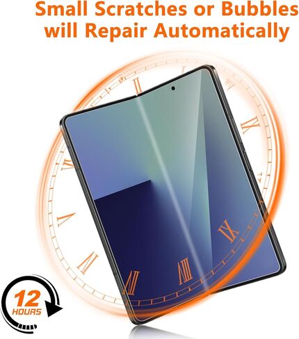 [مجموعتان من 6 قطع] واقي شاشة لهاتف Galaxy Z Fold 7، 2 طبقة داخلية من مادة TPU + 2 زجاج خارجي مقسى + 2 واقيات عدسة الكاميرا مع إطار موضعي، وضوح عالي، مضاد للكسر in Kuwait