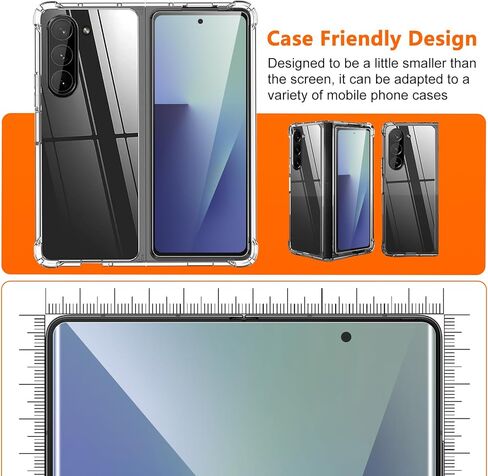 [مجموعتان من 6 قطع] واقي شاشة لهاتف Galaxy Z Fold 7، 2 طبقة داخلية من مادة TPU + 2 زجاج خارجي مقسى + 2 واقيات عدسة الكاميرا مع إطار موضعي، وضوح عالي، مضاد للكسر in Kuwait