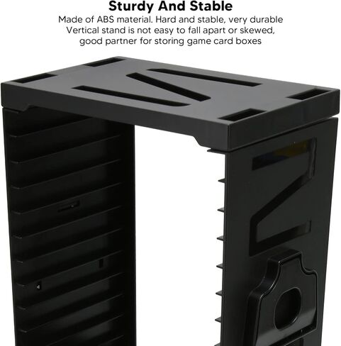 Game Storage Tower Up to 24 Games 4 Controllers 2 Headset Multifunctional Dual Layer Video Game Controller Storage Stand in Saudi Arabia