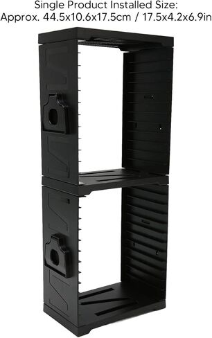 Game Storage Tower Up to 24 Games 4 Controllers 2 Headset Multifunctional Dual Layer Video Game Controller Storage Stand in Saudi Arabia