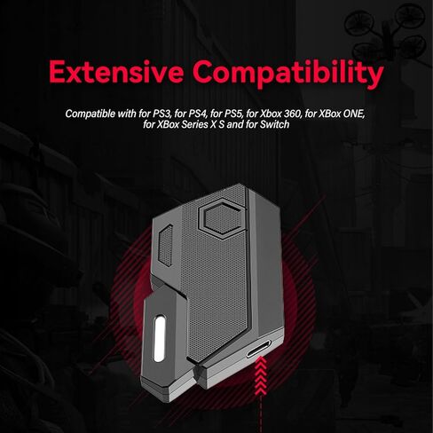 Keyboard and Mouse Combo Set Adapter for PS3,PS4,Switch,Programmable Game Console Wired Mechanical Keyboard Mouse Converter,Keyboard Mouse Converter for Xbox 360,Xbox ONE in Kuwait