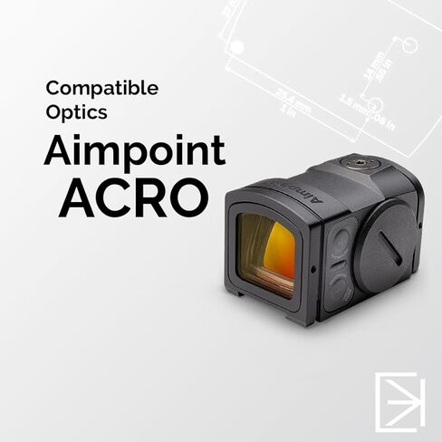 لوحة بصرية S&W M&P 2.0 ACRO - حركية محسوبة - تناسب Aimpoint ACRO P2 - تتضمن الأجهزة وبت Torx وخزانة الخيوط - تم تصنيفها للخدمة باستخدام DOGTAG لتقليل تراكم الكربون in Kuwait