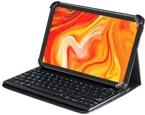 Navitech Folding Leather Folio Case & Stand with Bluetooth Keyboard Compatible with Biegedy 10 Inch Android 14 Tablet in Saudi Arabia