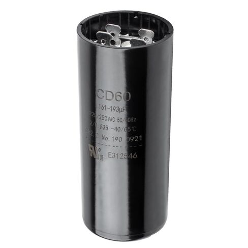 Canamax 161-193 uf/MFD 110-125 VAC ±20% 50/60 Hz CD60 Round Motor Well Pump Start Capacitor - Replacement for Central Air-Conditioners, Heat Pumps, Condenser Fan Motors, Refrigerators, Washers in Saudi Arabia