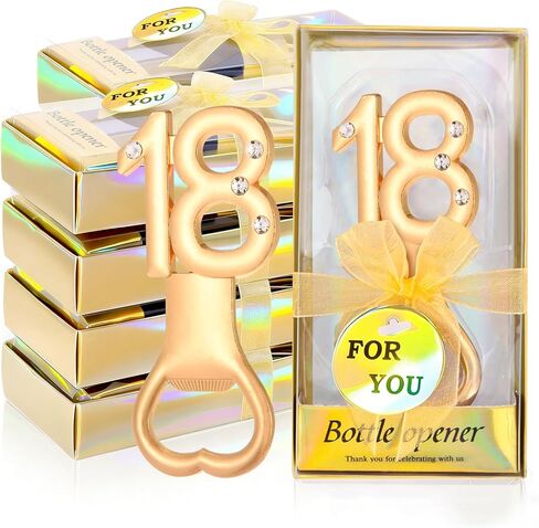24Pcs Golden 15 Bottle Openers for 15th Birthday Party Favors Rhinestones Decorations for Wedding Anniversary Gifst Souvenrs or Keepsaks for Guests in Kuwait
