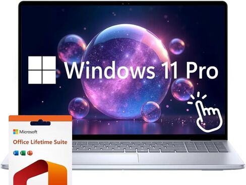 Dell Inspiron 16" Touchscreen Laptop Computer, Windows 11 Pro 16GB RAM 1TB SSD, Intel Core 7 150U Processor, FHD+ 1920 x 1200 Display, Microsoft Office Lifetime Suite, Backlit Keyboard, Ice Blue in Saudi Arabia