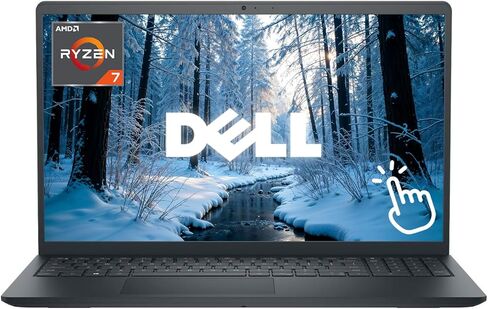 Dell Inspiron 15.6" Business Laptop Computer, Windows 11 Laptop 40GB RAM 2TB SSD, AMD Ryzen 7 7730U (8-Core) Processor, FHD 1920 x 1080 LED Touchscreen, Numeric Keypad, HDMI, Black in Saudi Arabia