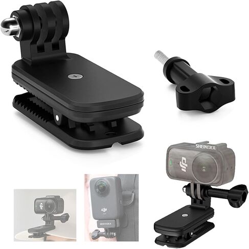 مشبك قبعة لـ DJI Osmo Action 6/Osmo Nano، مشبك حقيبة ظهر مثبت على القبعة سريع التحرير 360 درجة ملحقات قابلة للتعديل لـ DJI Osmo Action 6/Osmo Nano/Osmo Action 5/Osmo Action 4 in Kuwait