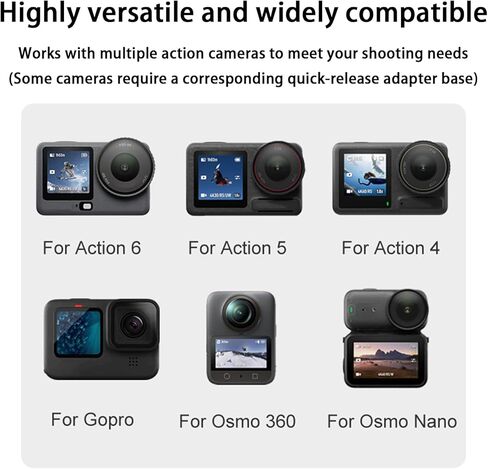 مشبك قبعة لـ DJI Osmo Action 6/Osmo Nano، مشبك حقيبة ظهر مثبت على القبعة سريع التحرير 360 درجة ملحقات قابلة للتعديل لـ DJI Osmo Action 6/Osmo Nano/Osmo Action 5/Osmo Action 4 in Kuwait