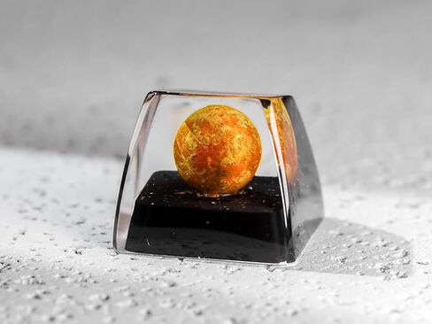 غطاء مفاتيح Jupiter Planet Artisan Keycap R1 SA Profile مخصص للنظام الشمسي الكواكب أغطية مفاتيح 1U ESC مصنوعة يدويًا من الراتنج للألعاب Galaxy Key Cap Cherry MX Switch لوحة مفاتيح ميكانيكية متوافقة (1U-Keycap-Sun) in Kuwait