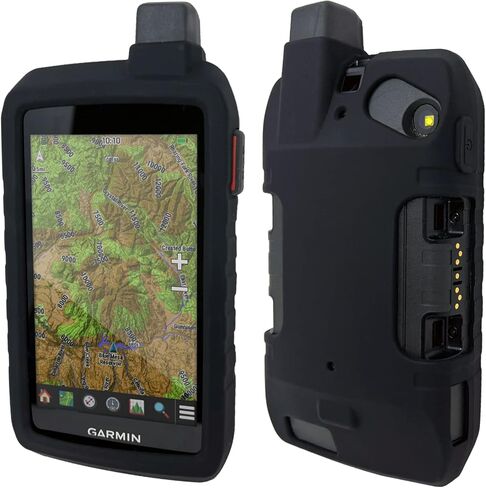 Wearable4U Protective Case for Garmin Montana 700/700i/750/750i Silicone Protective Cover (Black) - Rugged Handheld GPS Navigator Accessories in Saudi Arabia