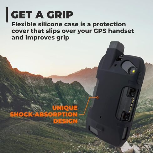 Wearable4U Protective Case for Garmin Montana 700/700i/750/750i Silicone Protective Cover (Black) - Rugged Handheld GPS Navigator Accessories in Saudi Arabia