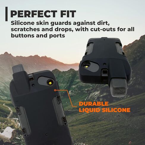 Wearable4U Protective Case for Garmin Montana 700/700i/750/750i Silicone Protective Cover (Black) - Rugged Handheld GPS Navigator Accessories in Saudi Arabia