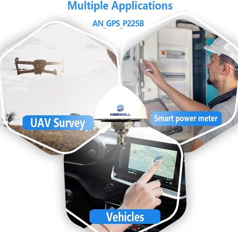 هوائي مسح الملاحة Maswell GNSS، نظام تحديد المواقع العالمي عالي الدقة (L1/L2/L5)، GLONASS (G1/G3)، Galileo (E1/E5a/E5b)، Beidou (B1/B2)، وQZSS (L1/L2/L5) للمركبات البحرية بدون طيار in Kuwait