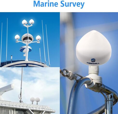 هوائي مسح الملاحة Maswell GNSS، نظام تحديد المواقع العالمي عالي الدقة (L1/L2/L5)، GLONASS (G1/G3)، Galileo (E1/E5a/E5b)، Beidou (B1/B2)، وQZSS (L1/L2/L5) للمركبات البحرية بدون طيار in Kuwait
