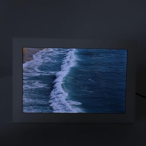إطار صورة رقمي 10 بوصة، إطار صور رقمي عالي الدقة 1280x800، إطار صور ذكي للصور ومقاطع الفيديو مع ذاكرة 16 جيجابايت، تدوير تلقائي، مشاركة الصور عبر التطبيق (أبيض) in Kuwait