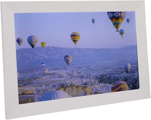 إطار صورة رقمي 10 بوصة، إطار صور رقمي عالي الدقة 1280x800، إطار صور ذكي للصور ومقاطع الفيديو مع ذاكرة 16 جيجابايت، تدوير تلقائي، مشاركة الصور عبر التطبيق (أبيض) in Kuwait