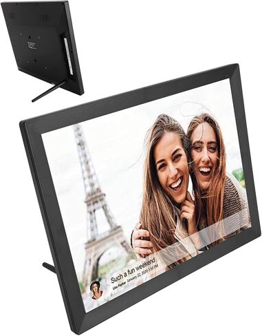 إطار صور رقمي 15 بوصة ABS 1024x768 HD شاشة تعمل باللمس تدوير تلقائي عرض الشرائح إطار الصورة الذكية لتطبيق Frameo (قابس الولايات المتحدة) in Saudi Arabia