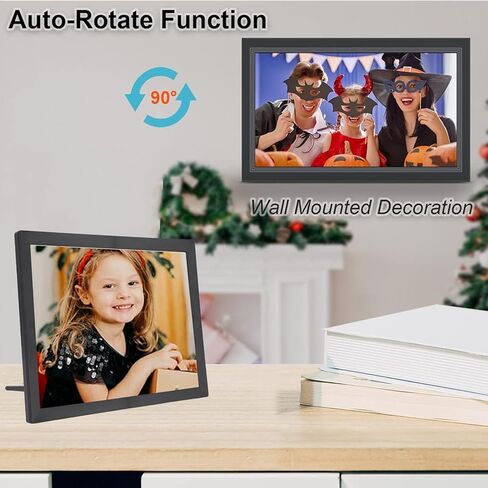 Digital Picture Frame, 15 Inch Large HD Smart Electronic Digital Photo Frame, Decorative Wall Mountable Wi Fi Digital Picture Frame with Auto Rotate for Home (US Plug) in Saudi Arabia